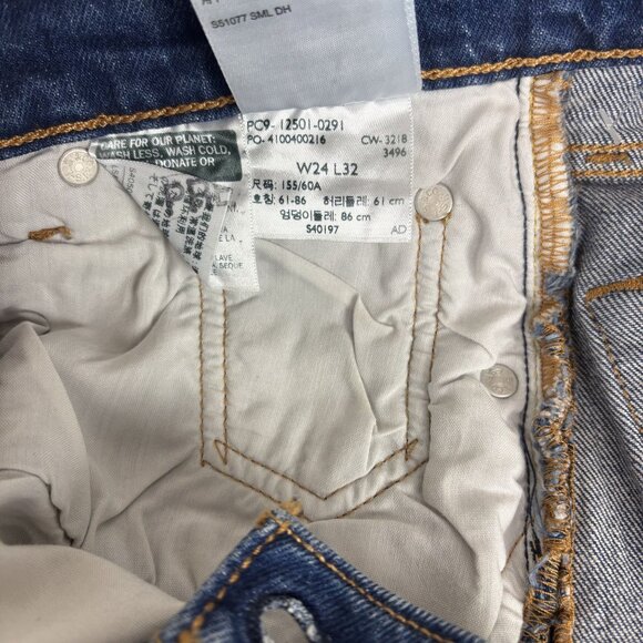 Levi's 501 Jeans Women's 24x32 Blue Original Fit Stretch Denim Button Fly - Picture 12 of 15